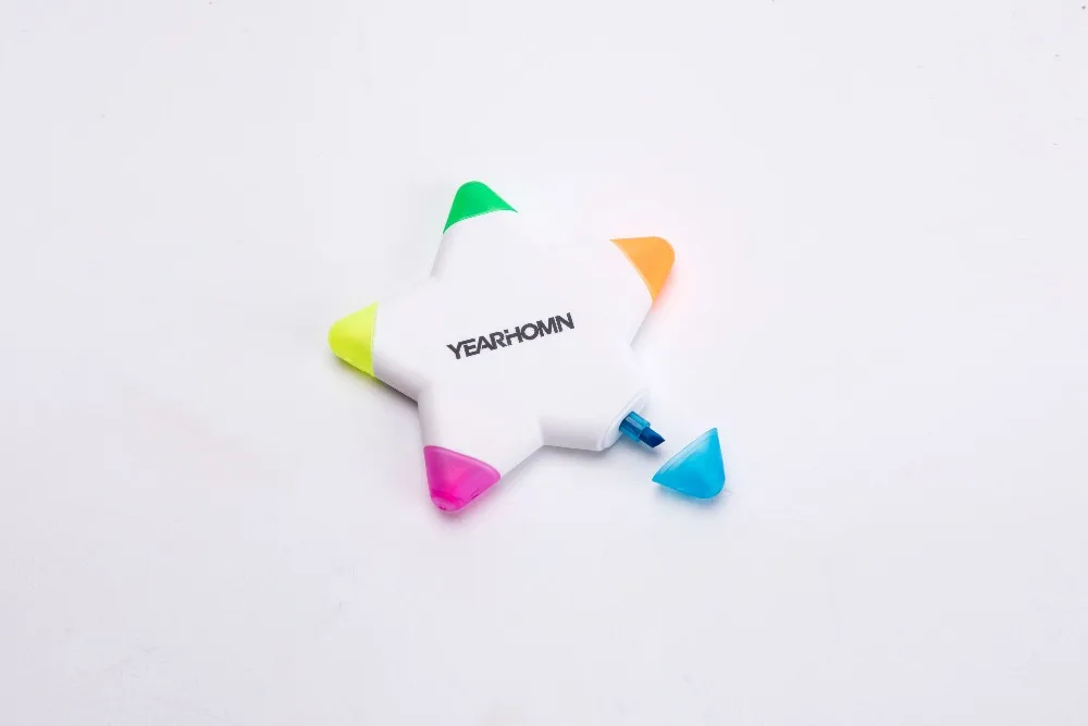 

Free 1 color logo 5 end promotional highlighter gift /office/school supply/ business /ad pen/company logo