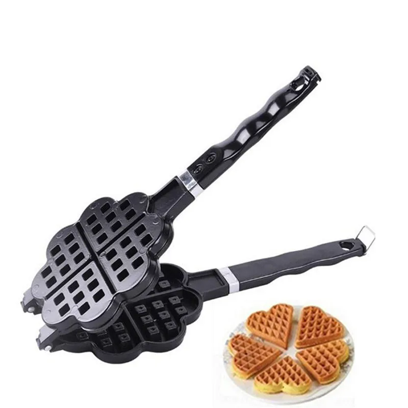 

DIY Heart-shaped Egg Waffle Cake Mold Cake Pan Nonstick Double Side Biscuits Muffin Mould Pot Bakeware Baking Tools