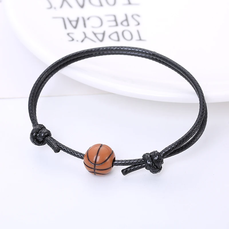 

JIA&KOU Basketball Football Charm Bracelet For Man Women Brand Designer Acrylic Bead Bracelet 2019 Friendship Gift JKB050