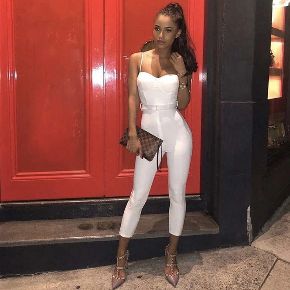 Deer Lady Deer Lady 2019 Bandage Jumpsuit Summer Women Strappy White Bandage Jumpsuit Bodycon One Piece Sexy Jumpsuit Clubwear Deer Lady Deer Lady 2019 Bandage Jumpsuit Summer Women Strappy White Bandage Jumpsuit Bodycon One Piece Sexy Jumpsuit Clubwear