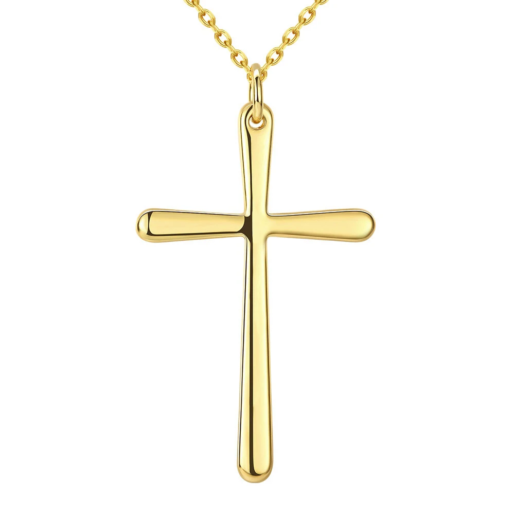 

Meaeguet Cross Necklaces&Pendants For Men Male Pendant Necklaces Prayer Jewelry Christmas Gift