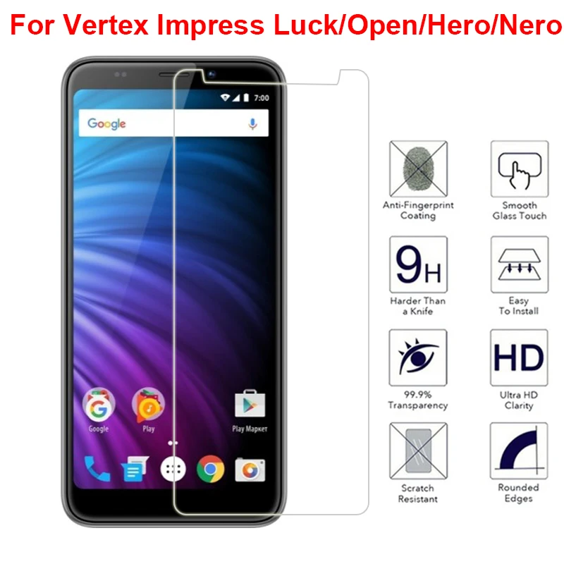 Закаленное стекло Vertex Impress Luck Защитная пленка для impress Open Hero Nero|Защитные стёкла и