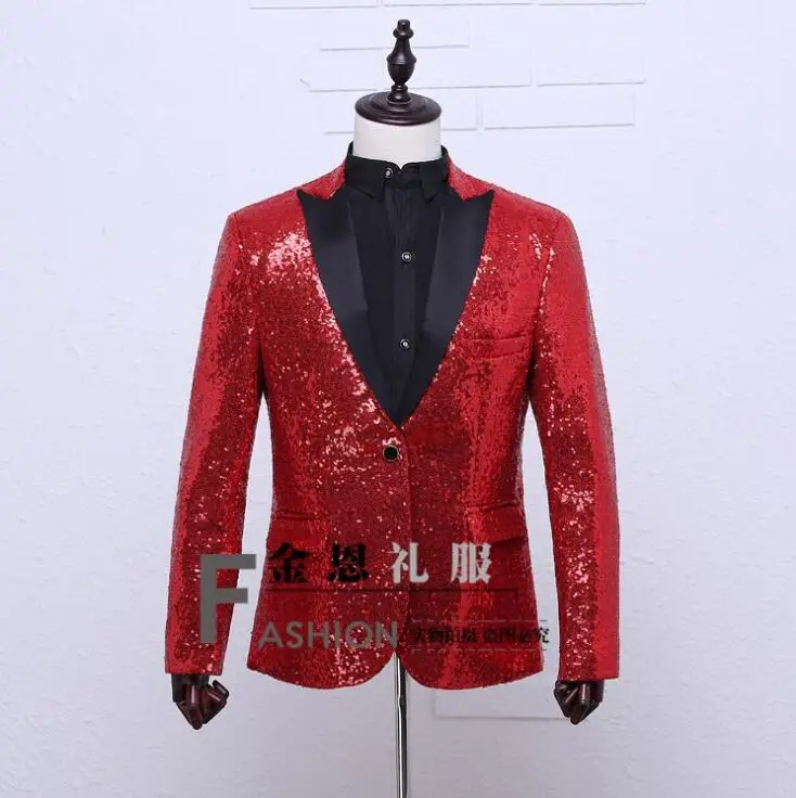 Мужской свадебный костюм формальная мода Slim Fit бизнес вечерний костюм Блейзер Брендовые вечерние Masculino сценическая одежда с блестками