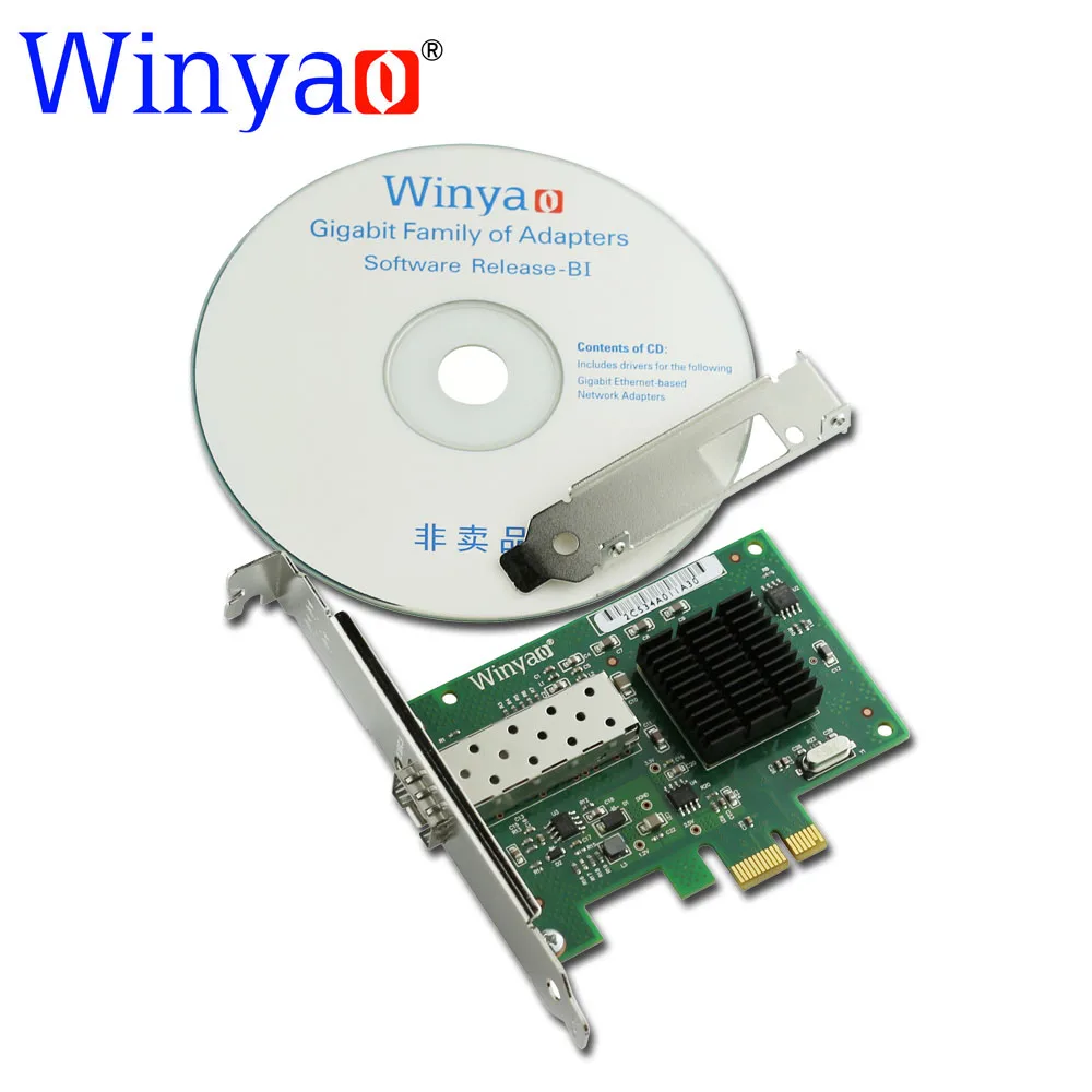 

Winyao WY5715DF PCI-Express X1 1000Mbps Gigabit Ethernet Lan Fiber Desktop network card For BCM5715 SFP Nic