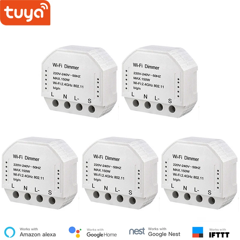 Оптовая продажа 5 шт. умный WiFi диммер Tuya модуль 150 Вт работает с Alexa Echo Google Home