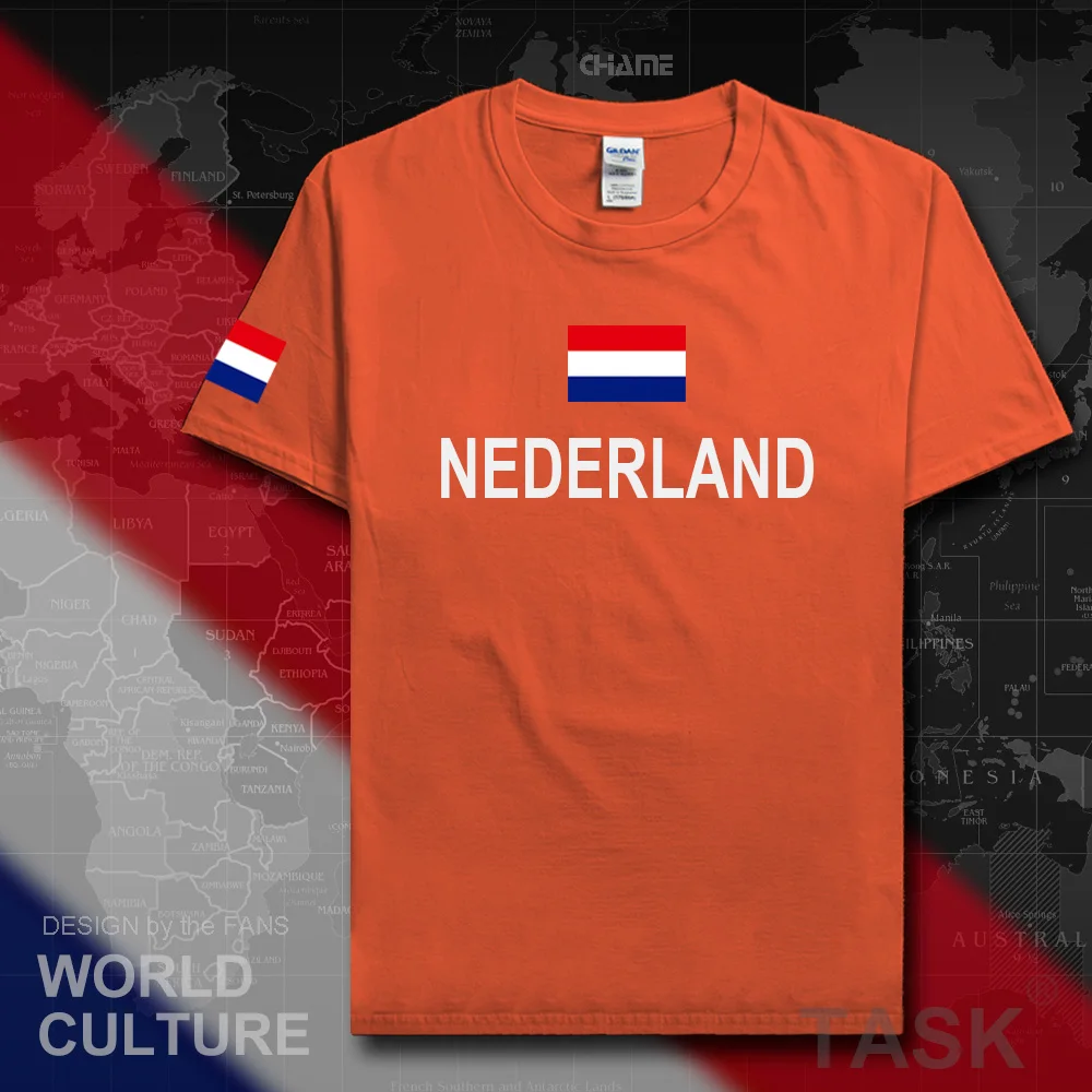 

Netherlands Low Countries t shirt man jerseys 2017 t-shirt 100% cotton Dutch nation team sporting meeting fans fitness Holland