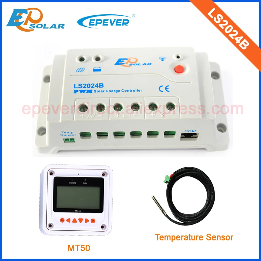 US $50.97 Charger controller pwm 20A 20amp LS2024B 12v 24v auto type with MT50 remote metertemperature sensor home use