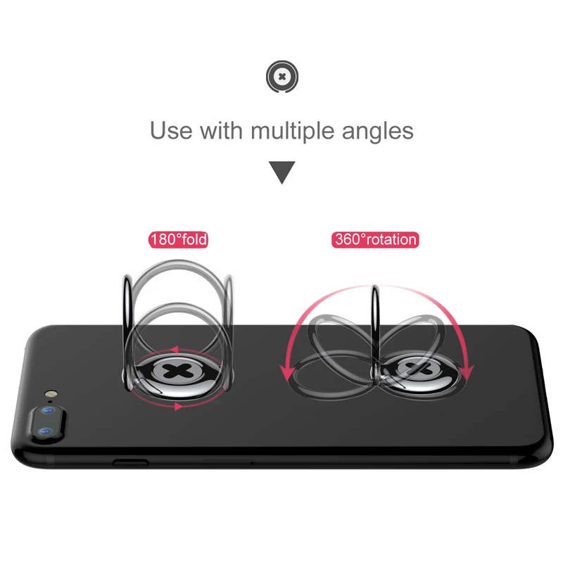 Baseus 360 Degree Metal Finger Ring Holder For iPhone X 8 Samsung S9 Tablet Phone Ring Holder For Phone Support Magnetic Holder