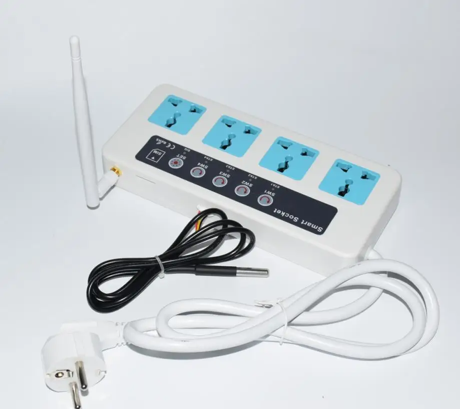 Adaptador Tomada Surge Protector Energy Saving 3 Sockets Remote Control Wireless Gsm Sim Smart Power Switch Socket Wholesale
