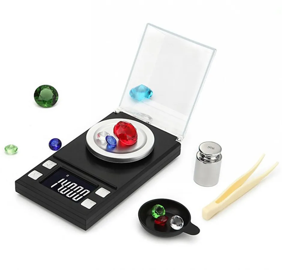 

50g/0.001g LCD Digital Jewelry Scales Lab Weight High Precision Scale Medicinal Use Portable