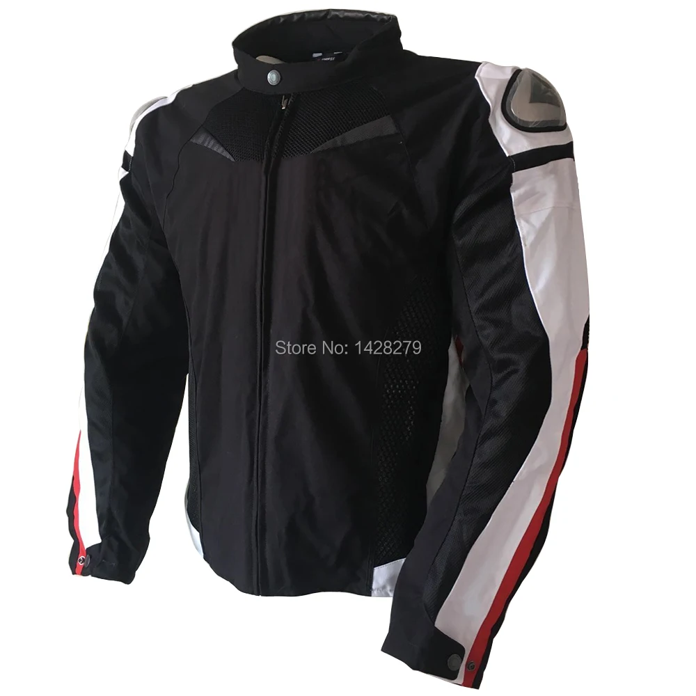 

Motorcycle Summer Mesh Men's Super Speed Textile Racing Riding Jacket with windproof lining and 5 protectors