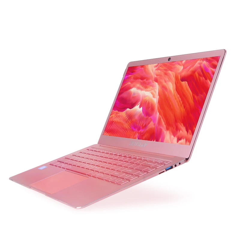 

ZEUSLAP 14inch Pink Color Ultrathin Metal Laptop 6GB RAM 64GB SSD Intel Quad Core CPU Windows 10 System Notebook Computer
