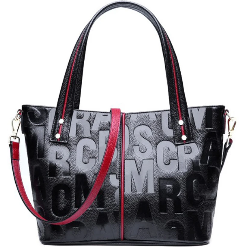 

Real Leather women bag Ladies HandBags Genuine Leather bags Totes Messenger Bags Hign Quality letter Luxury Cowhide Brand Bag