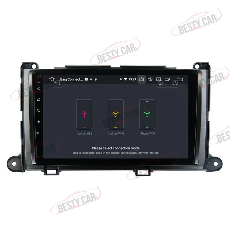 Excellent 9" Android 9.0 Car Multimedia Player Stereo GPS for Toyota Sienna XL30 2010~2014 Navigation Head Unit Radio DSP 2.5D+IPS 4
