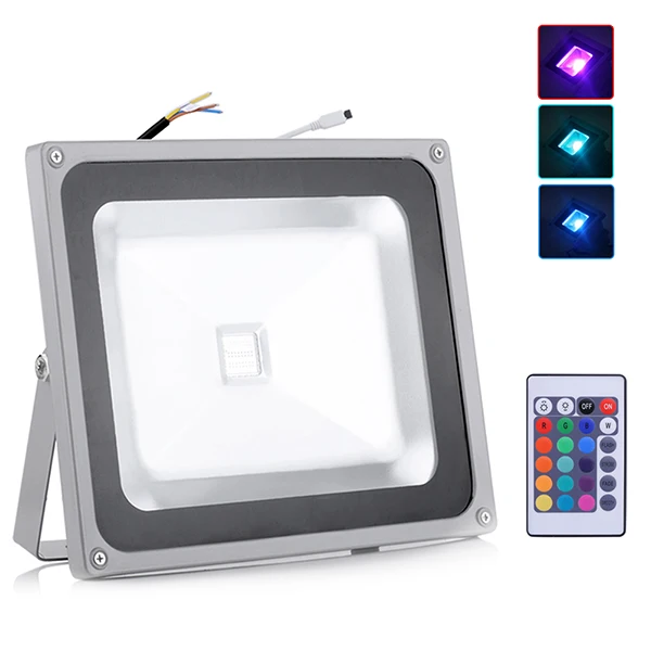 

Waterproof IP65 50W RGB LED Outdoor Flood Light Wash AC85-265V Floodlight Spotlight Lighting With Remote Controller