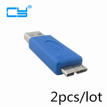 

2pcs/lot USB3.0 Converter AM to Micro Male Adapter Male to male USB3.0 M to Micro B WD Passport Ultra Meta Elements Seagate