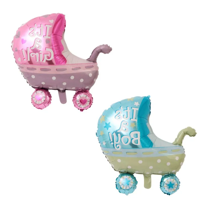 1PC Baby Stroller Foil Balloons Baby Shower Baby Carriage Boy Girl Baby Balloon Inflatable Toys Children Birthday Party Decor