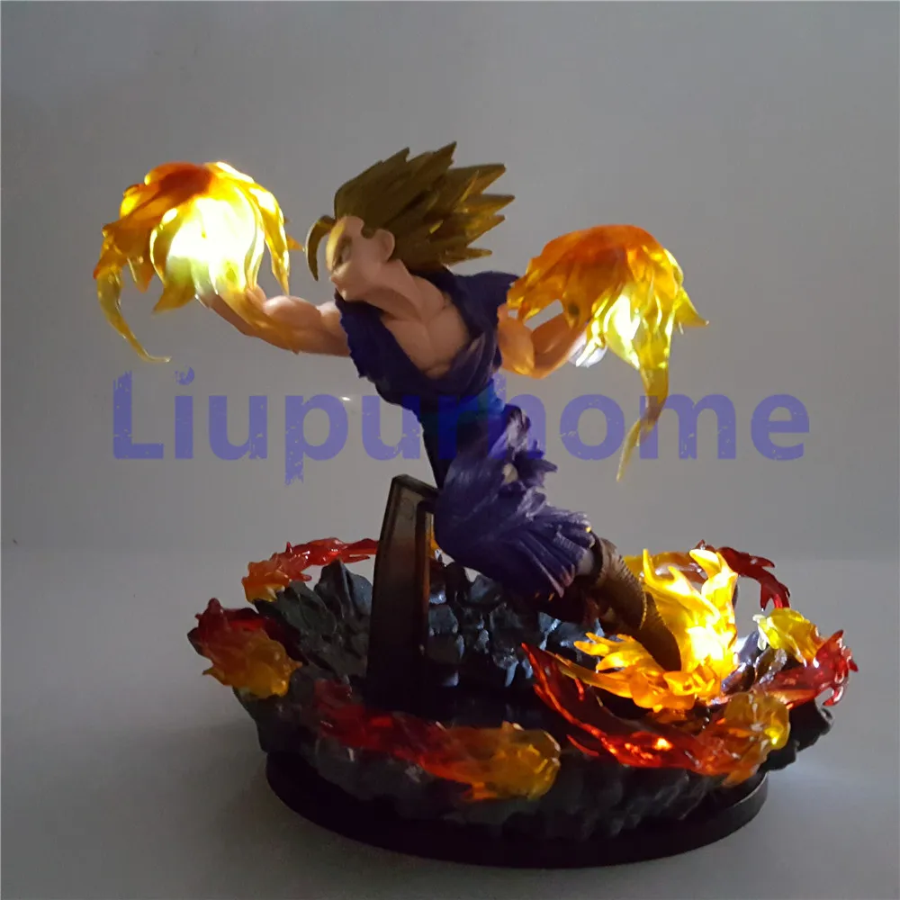 Гохан Супер Saiyan костюме Fire Fist ПВХ Фигурки светодиодный светильник Аниме Драконий