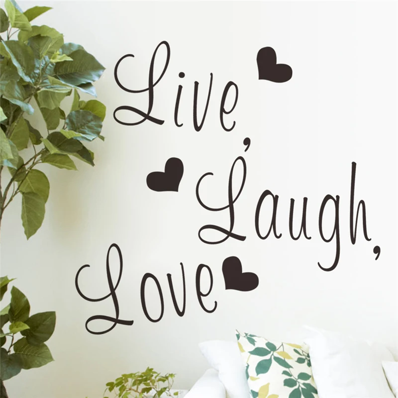 Aliexpress.com : Buy Live Laugh Love Quote Vinyl Decal Removable Art
