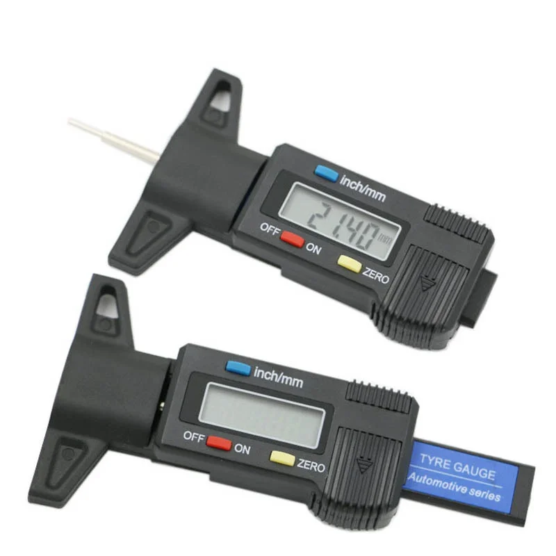 

2017 New Car Tyre Digital Tread Brake Pad Shoe Gauge Depth Tester Guage Black