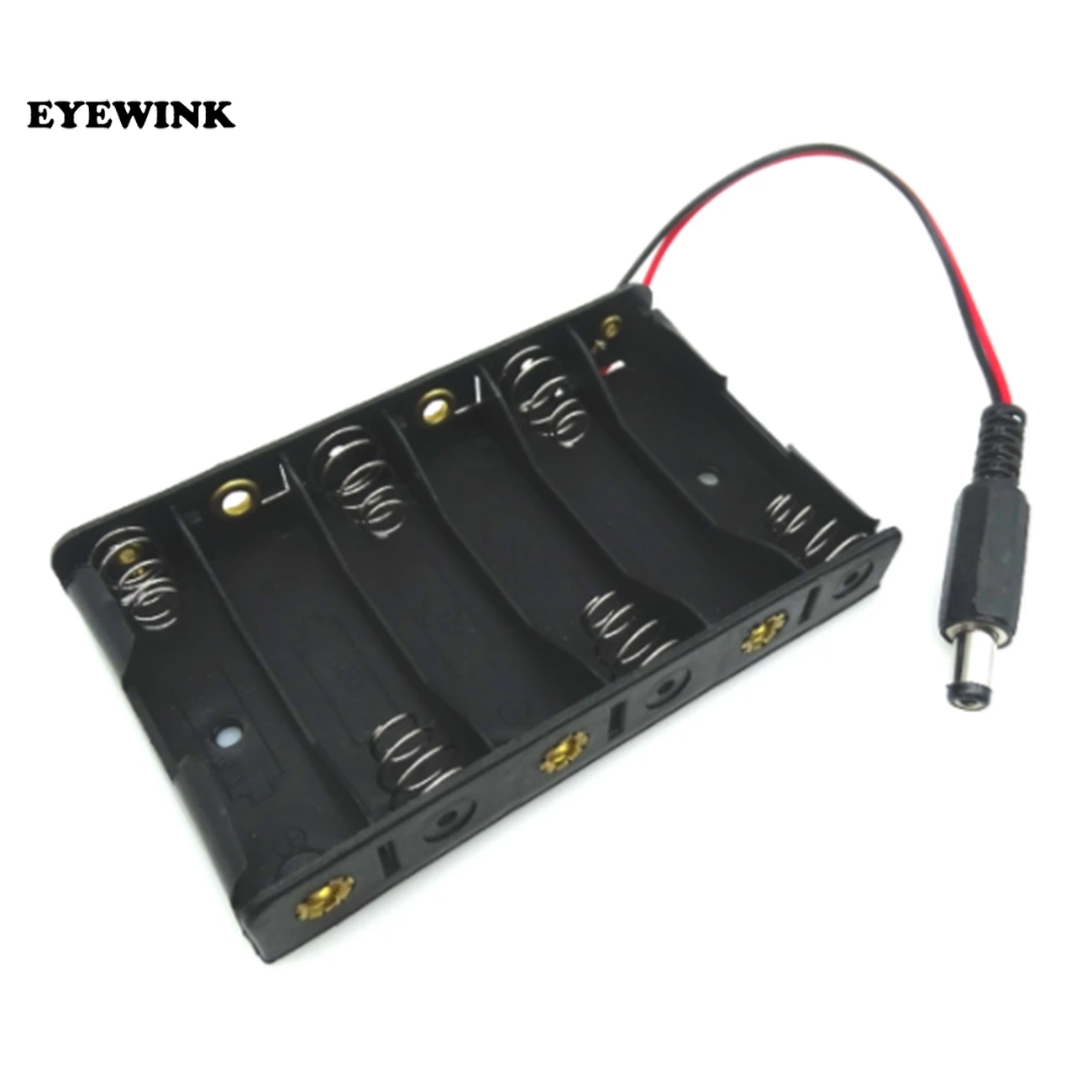 

EYEWINK Battery Case Holder with Clip for 6pcs AA Ordinary or Rechargeable Batteries for Arduino Robot Car
