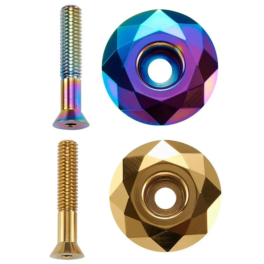 

Road Mountain Bike Bicycle Stem Top Tube Cap With Screw For Steerer Fork Tube Caps Headset Cap Cover Bicycle Accessrious 4