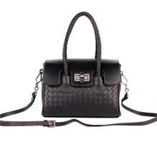 Новинка, Женская Роскошная сумка из овечьей кожи ручной работы, женская сумка из натуральной кожи, черная сумка через плечо