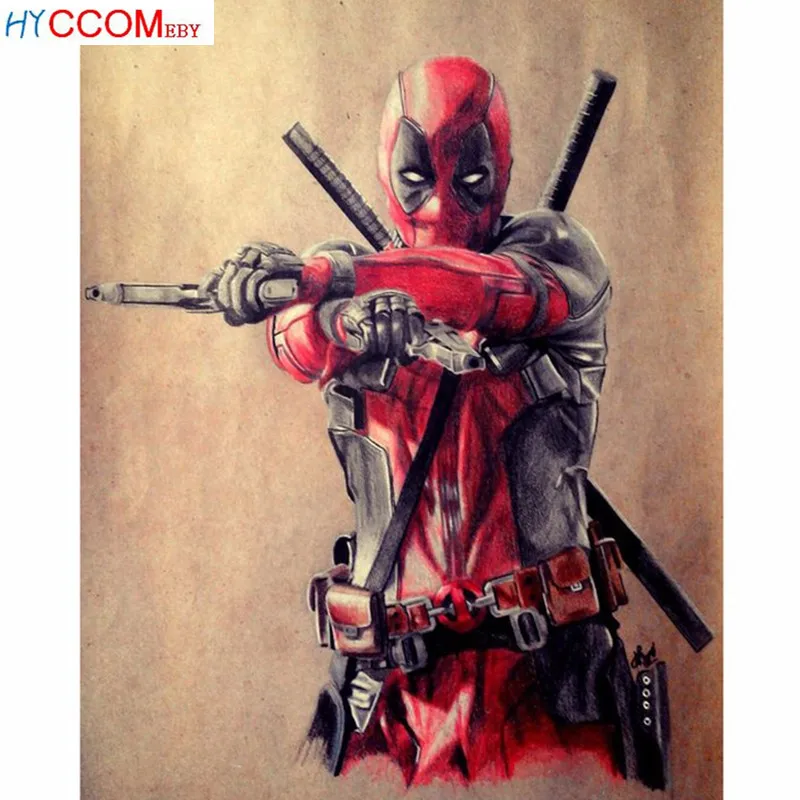 

5d Diy Diamond Painting Deadpool Marvel Superhero Diamond Mosaic Embroidery Cross Stitch Patterns Home Decoration Unframed
