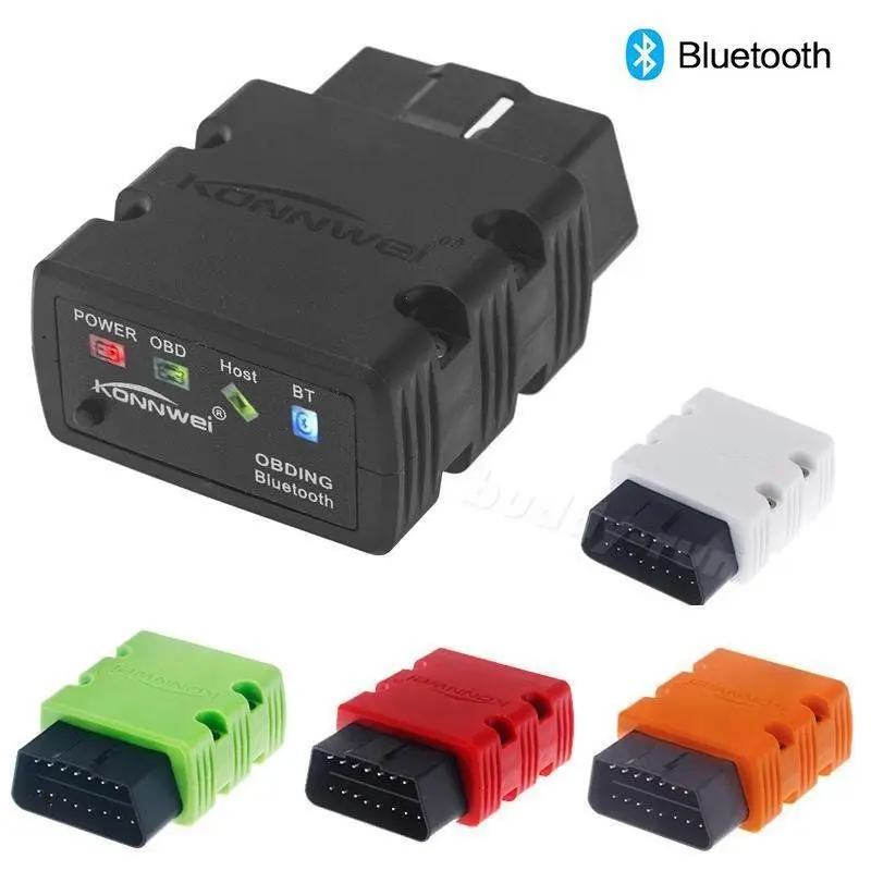 KONNWEI KW902 Bluetooth ELM327 V1.5 чип PIC18f25k80 OBD2 сканер мини OBDII KW902 считыватель кодов для Android телефона Windows dfdf - Цвет: orange