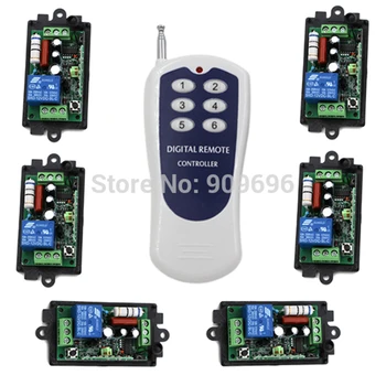 

AC220V 110V 1 CH 1CH RF Wireless Switch Remote Control Switch System,6CH Transmitter Toggle/Momentary,315/433.92