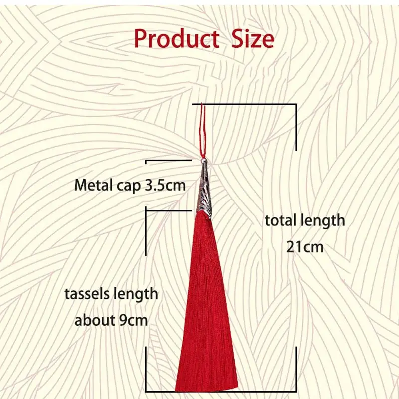 2 шт 9 см Висячие веревочки сплав колпачок шелк кисточка швейная ткань кисточка ключ кисточки китайские Характеристики подарок украшения кулон
