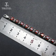 TBJ, элегантный браслет с натуральным гранатом из стерлингового серебра 925 пробы, ювелирные украшения для юбилея, свадьбы, лучший подарок для женщин