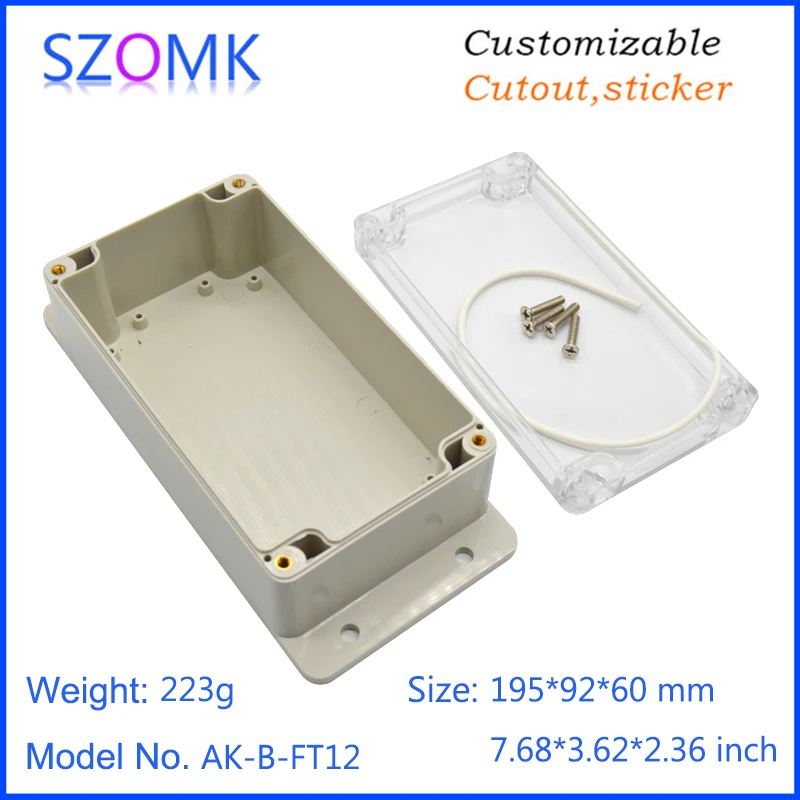 szomk IP65 instrument enclosure waterproof plastic housing box (11)