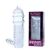 BAILE Sex Products Penis Rings TPE Flexible Soft Penis Sleeves Reusable Condoms Aadult Erotic Sex Toys Extender Cock Rings