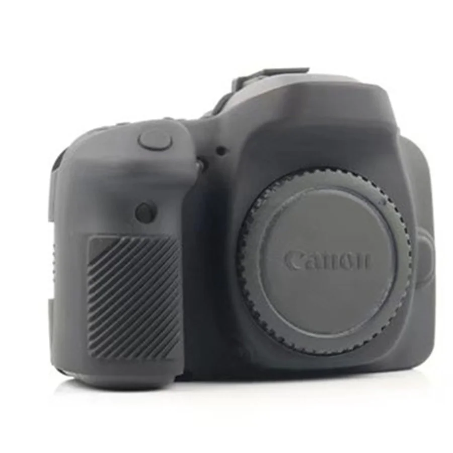 Black Мягкий силиконовый резиновый защитный чехол для камеры Canon EOS 60D цифровой камеры черного цвета - Цвет: Black
