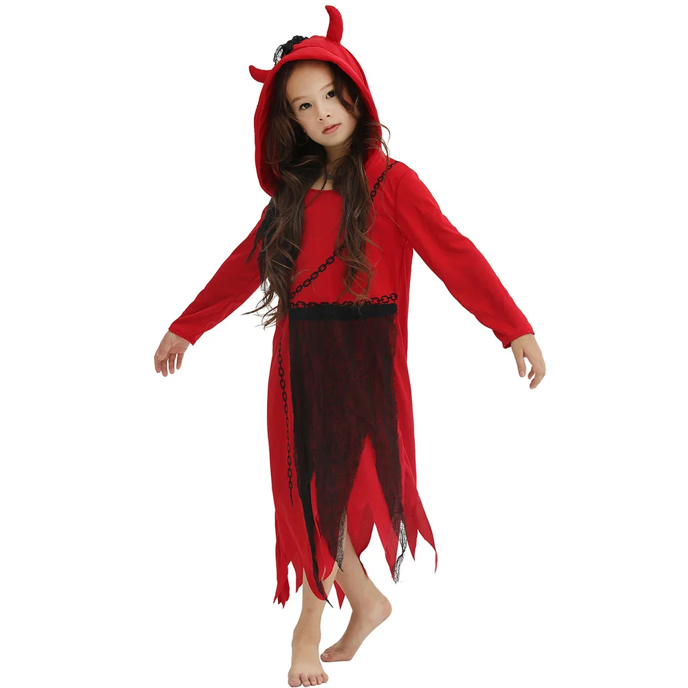Teufel Oberteil Kinder Unisex Halloween Kostüm Dämon Devil
