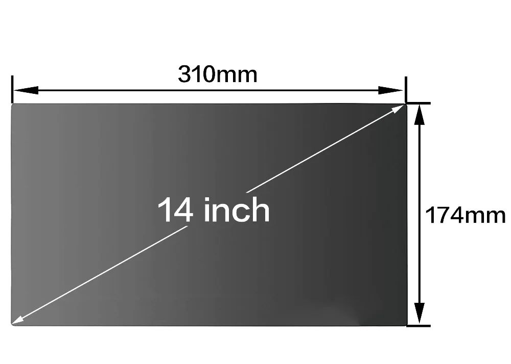 14 дюймов ПЭТ фильтр конфиденциальности Анти шпионские экраны Защитная пленка для 16:9 ноутбука компьютера 12 3/1" в ширину x 6 7/8" в высоту(310 мм* 174 мм