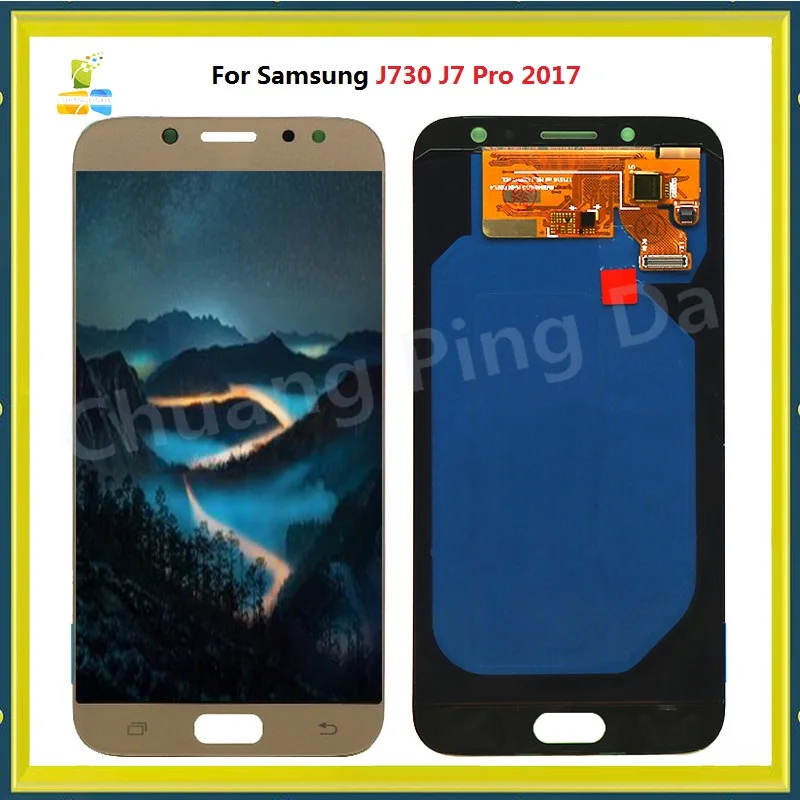 Дисплей AMOLED 5 дюйма для SAMSUNG Galaxy J7 Pro J730 ЖК-дисплей 2017 дисплей с сенсорным экраном и