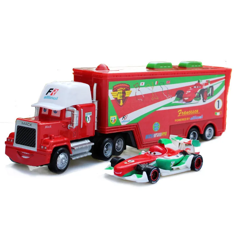 Disney Pixar Тачки 2 игрушки Молния Маккуин Mack грузовик король 1:55 литье под давлением металлический сплав Модель Фигурки игрушки подарки для детей