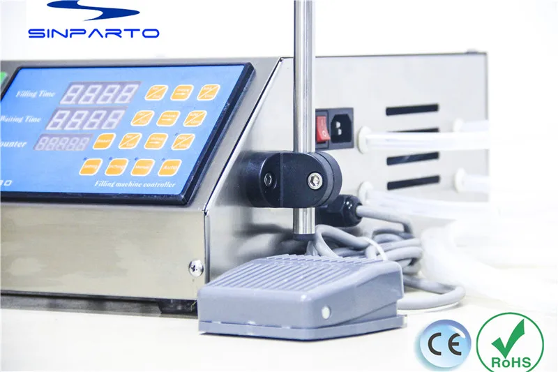 

Sinparto new type 2 heads Small business liquid filling machine,filling range 3-4000ml/min for wine ,water,milk,ink filling