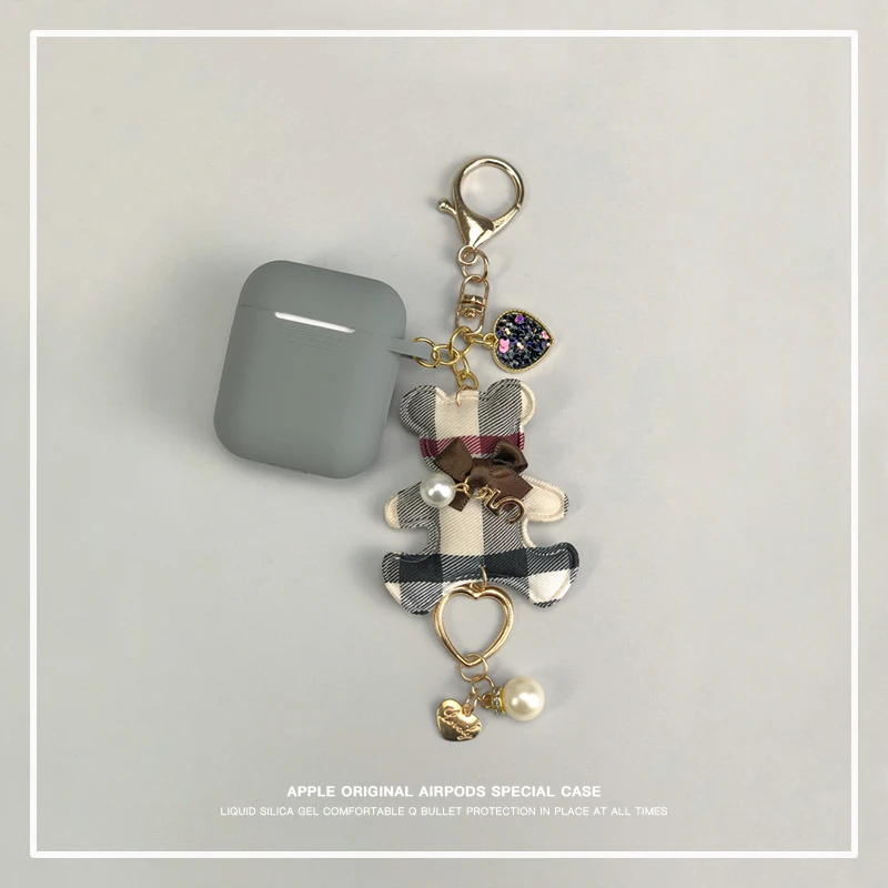 

Cartoon Silicon Cute Soft Bluetooth Wireless Earphone Cases for Apple AirPods 1/2 Earphones Box With Keyring