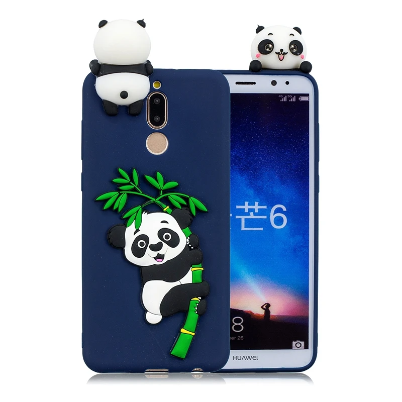 Huawei Коврики 10 Lite чехол для телефона на Nova 2i крышка 3D DIY Единорог Panda силиконовый чехол Чехлы для huawei Коврики 10 P10 Lite чехол футляр - Color: Blue Panda