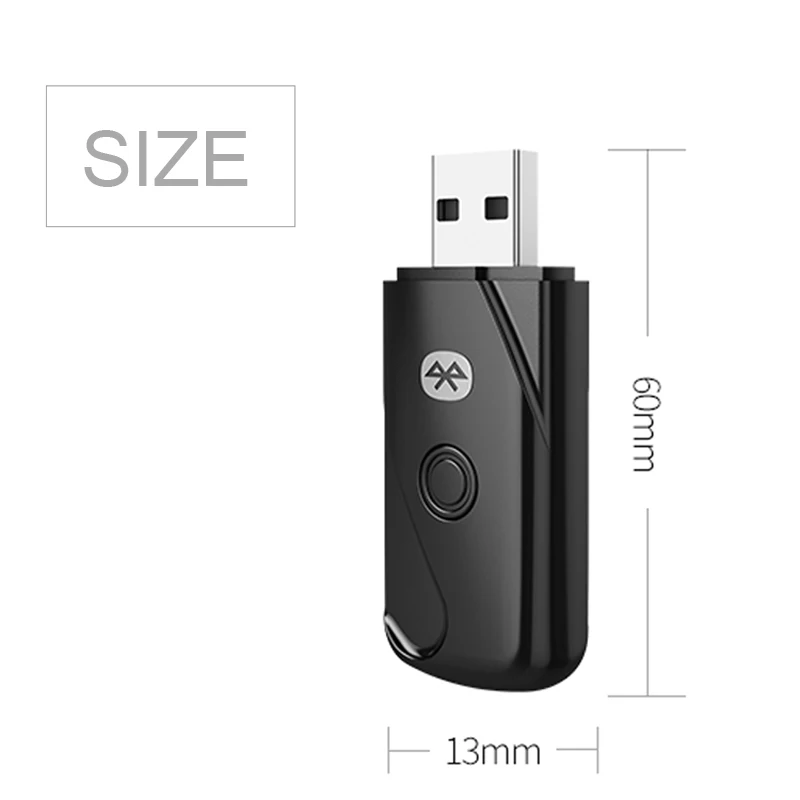 VAORLO USB Bluetooth Transmitters Mini Adapter 4.2 Wireless Audio Music Stereo Transmit Dongle Transmitter For PC Computer