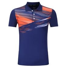 Новая быстросохнущая одежда для бадминтона, Спортивная рубашка, теннисная Футболка Мужская/Женская, рубашка для настольного тенниса, теннисные рубашки 3870AB