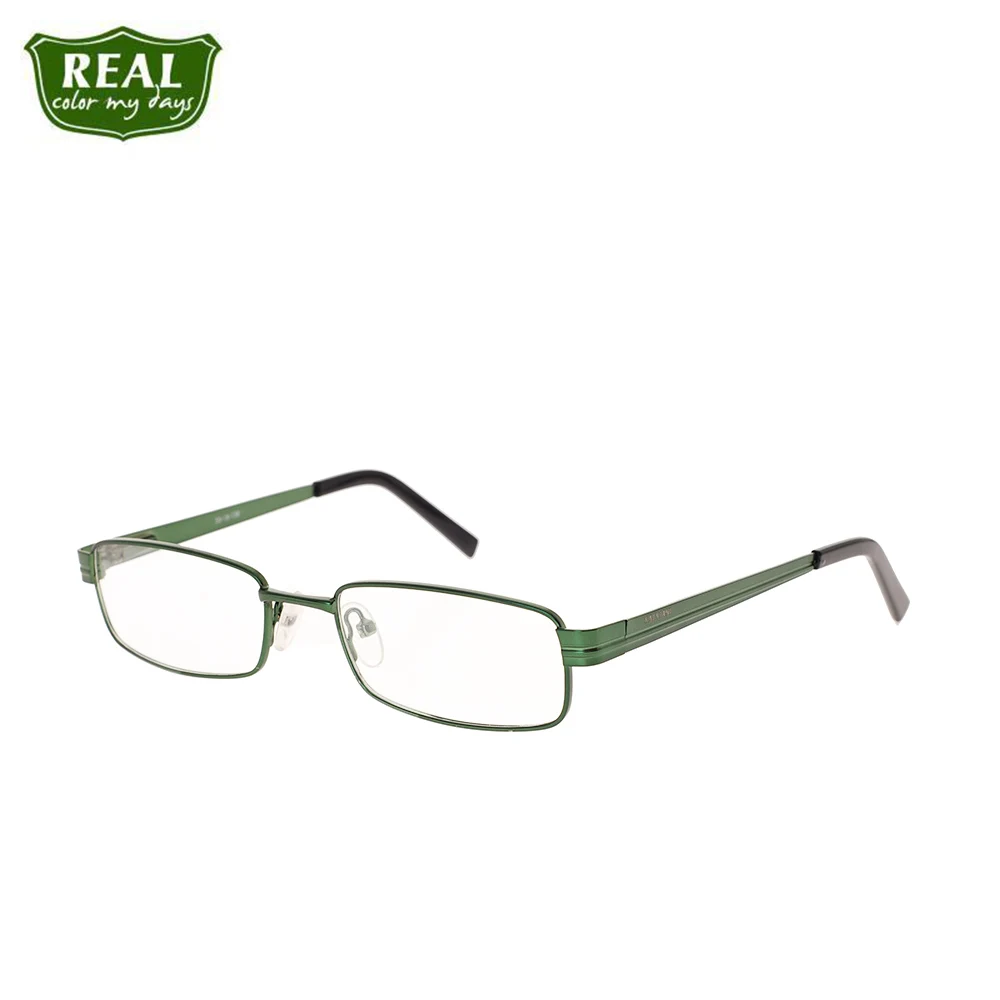 REAL Fashion Retro Eyewear Frame Metal Rectangular Glasses Reading Students Myopic Prescription Optical | Аксессуары для одежды