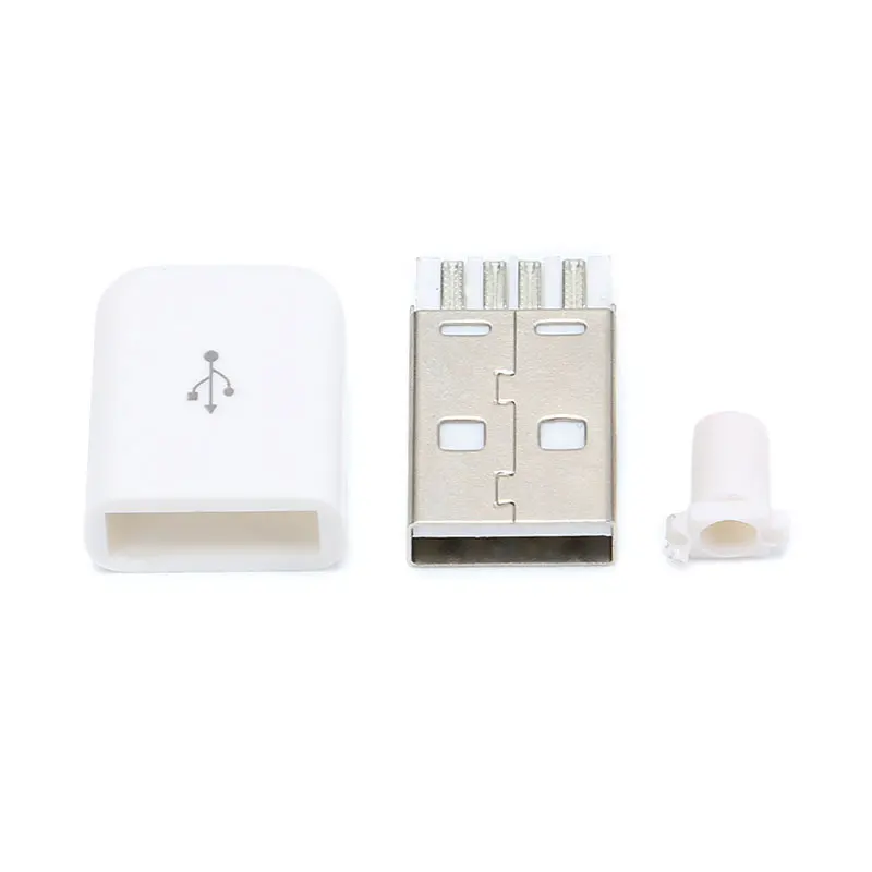 10PCS DIY Micro USB 2.0 Male Plug Connectors Kit w Covers Black White 5P Data Line Accessories Interface 43 In 1 Welding 5 PIN (3)