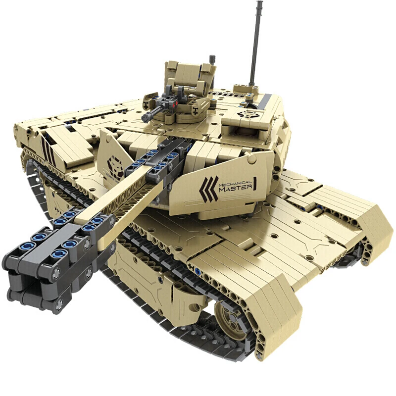 

Modern military Armed desert lion army forces 2.4Ghz radio remote control tank building block with shooting model bricks