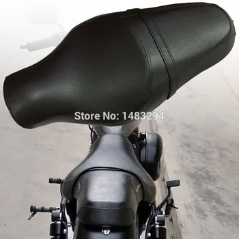 

Awsome Driver&Passenger Sofa Tour Bench Seat Rear Cushion Fits For Harley Davidson XL883 N XL1200 N Iron
