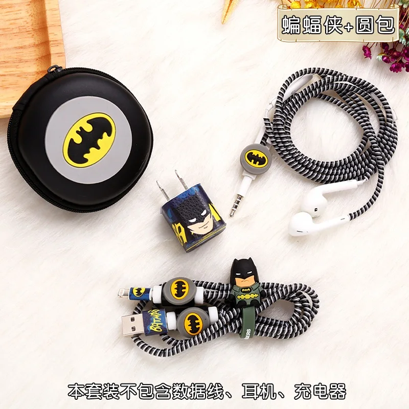 

20Pcs/set For IPhone USB Charging Cable Earphone Protector Cable Winder TPU Spiral Cord Protector With Earphones Case Bag