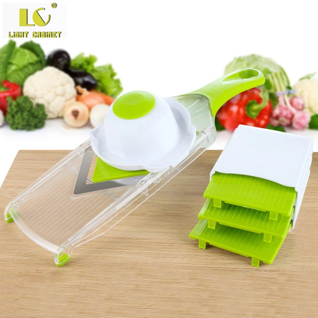 LC 4 pcs onion Julienne Carrots dice fruit grater with Mandoline Slicer